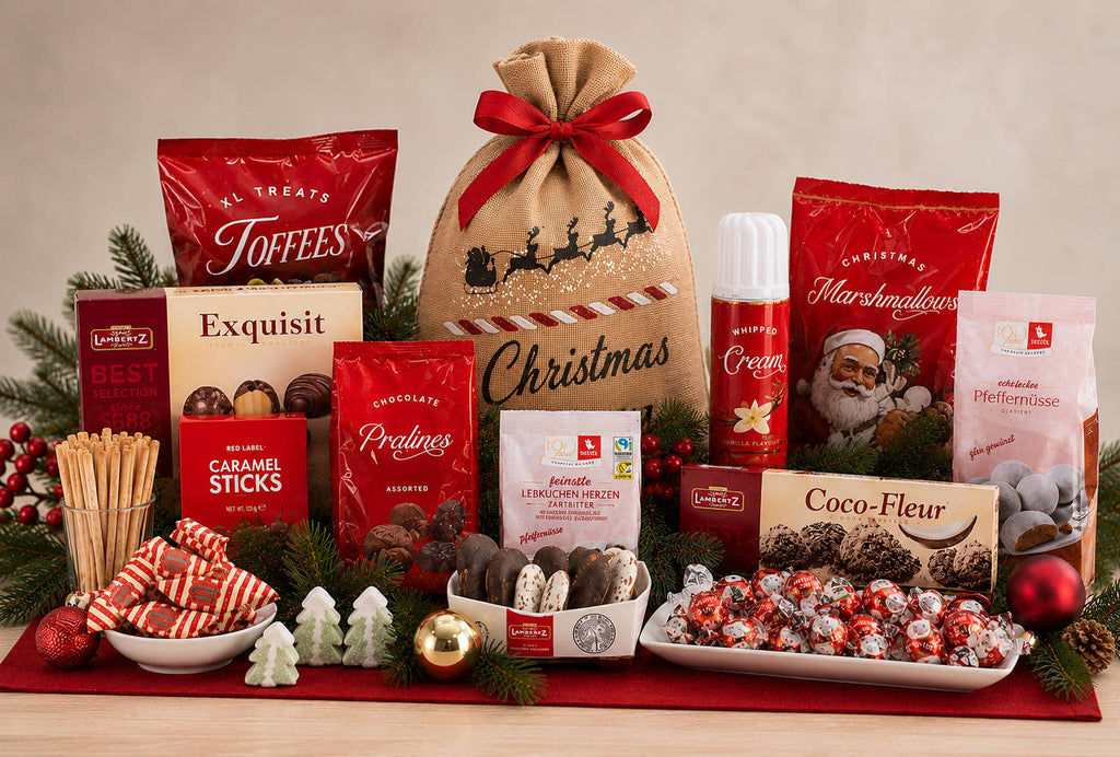 Festive Christmas In Hessian Bag