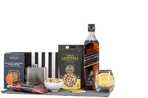 Johnnie Walker Black Label & Flask