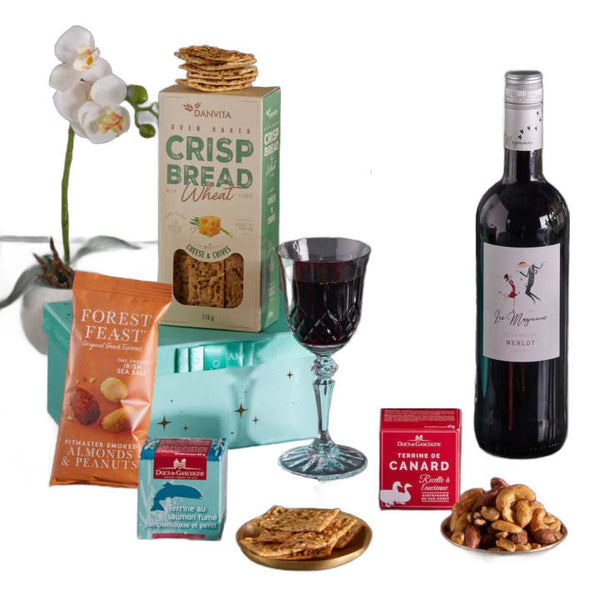 Gourmet Snacks and French Merlot